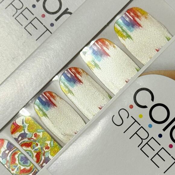 New Color Street “Make A Splash” Artistic Rainbow Motif Nail Strips - Picture 1 of 1